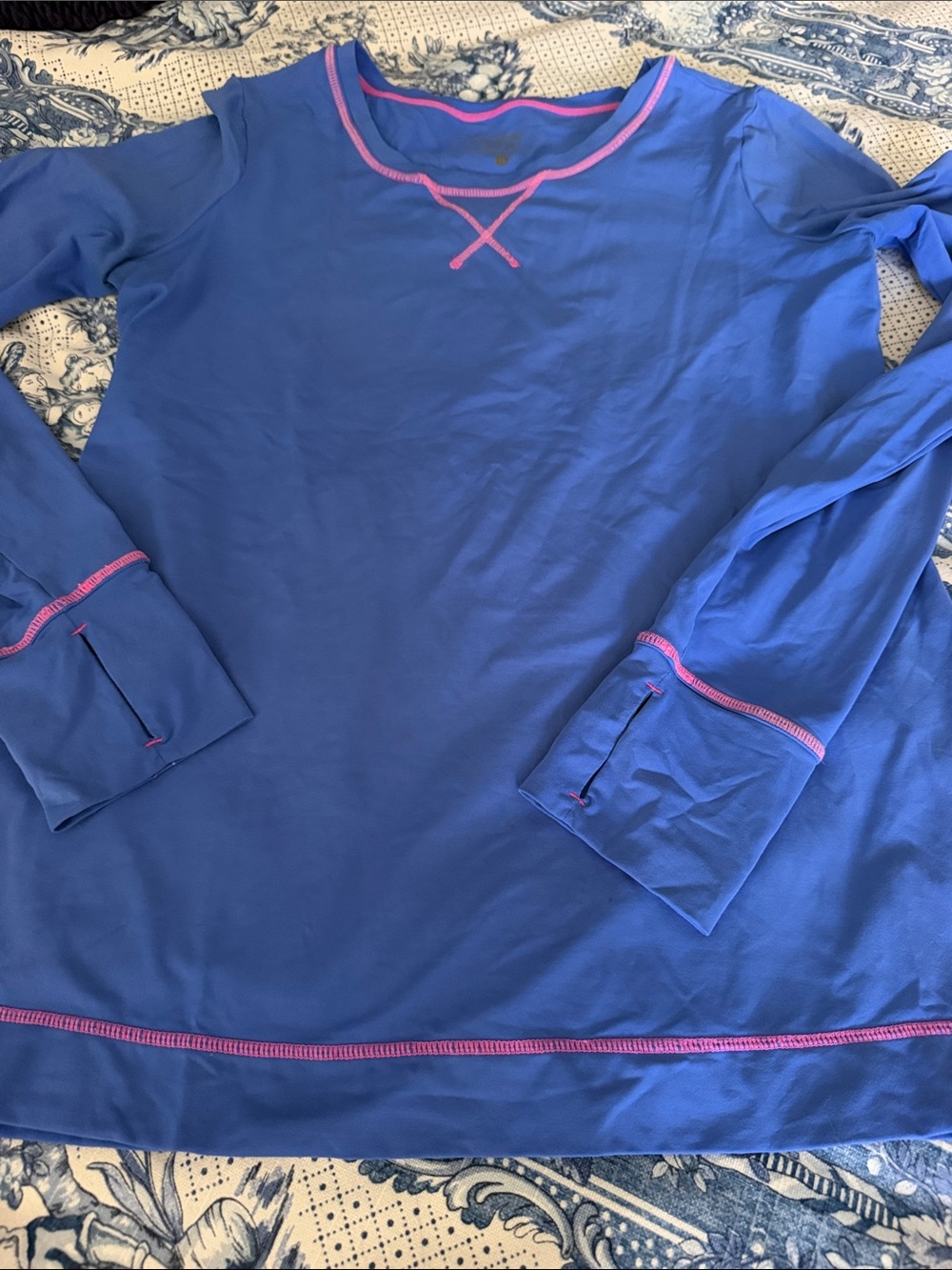 Lilly Pulitzer Luxletic L/S Blue Top